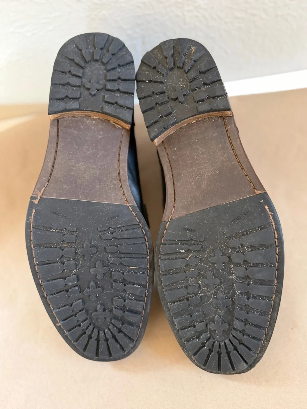 Warfield  & Grand black leather lace up boots